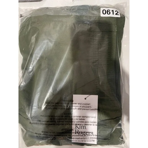 Kim Rogers Plus Size 2X Green Cropped Linen Blend Pants Elastic Waist Drawstring - Picture 8 of 8